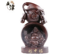 黑檀弥勒佛工艺礼品 典雅与禅意的完美融合