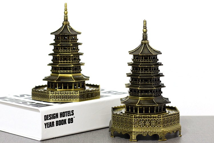 雷峰塔合金模型 杭州记忆的精致缩影